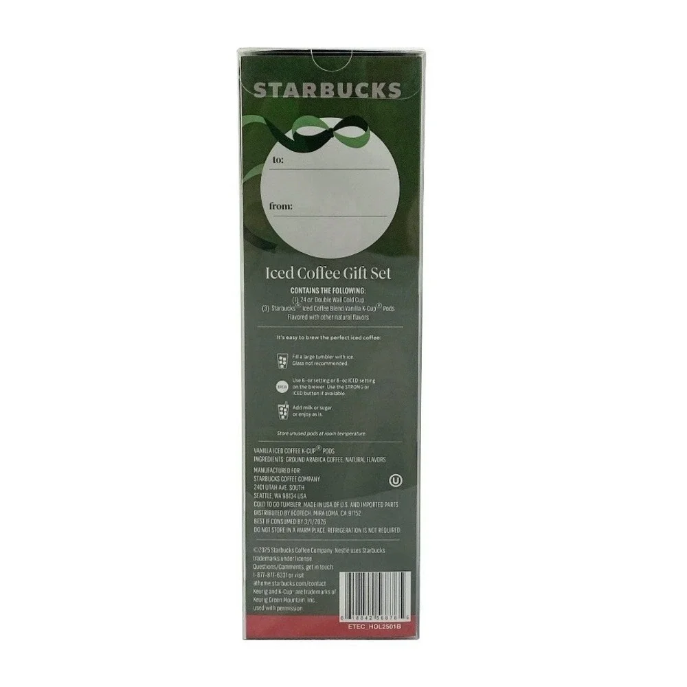 Starbucks Limited‎ Edition 24oz Double Wall Tumbler Cold To Go Cup Coffee Bundle